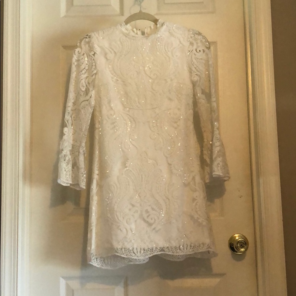 A white sparkly dress